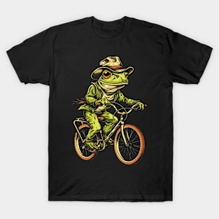 Funny Frog On A Bike T-Shirt